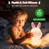 Changing,3 Dimmable/Timmer FAMIDUO Bunny Night Light, Rabbit Lamp for Kids, Rechargeable LED Nightlight for Easter