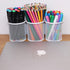 Pen Holder Mesh Pencil Holder, Metal Cup Organizer for Desk Office, White, 4 Pack