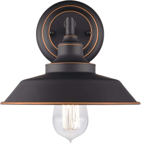6343500 1-Light Westinghouse Indoor Wall Fixture, Sconce, Oil Rubbed Bronze - White Interior