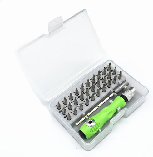 32-in-1 Set Magnetic Precision Screwdriver with Star, Torx, Phillips, Slotted, Hex Bits - Mini Repair Tool Kit