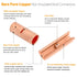 4 Gauge Non-Insulated Butt Connectors, 10 PCS Crimp Wire Connectors with 6 PCS 3:1 Heat Shrink Tube