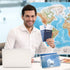 Clear Acrylic Postcard Holder, Greeting Card Display Stand for Desk, Business Card Organizer (6 x 4.25 x 4.5 Inches, 6