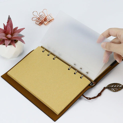 Koqye A6/A7 Cash Envelope, Loose Leaf Binder Dividers with Pockets for Budgeting Cash & Expense Envelopes (A6 Clear)