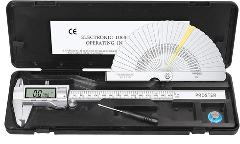 Proster Digital Vernier Caliper 8inch Stainless Steel for Length, Width, Depth, Inner and Outer Diameter