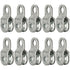 10 Pack Small Snatch Cable Pulley Block - 6mm / 0.23 Inch Wire Rope, Single Pulley Wheel Bearing, Load 70 LB