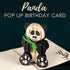 DEVINE Popup Cards Panda Pop Up Card | Funny 3D Birthday Cards for Women Mom Wife | Love Mother Kids Son Daughter