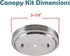 Aspen Creative 21509-31, 5-1/8" 7/16" Transitional Chandelier & Light Fixture Canopy Kit, w/Universal Crossbar, Brushed