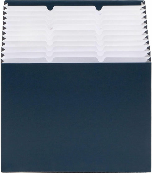Smead Stadium File, 12 Pockets, Alphabetic/Monthly/Daily, Letter Size, Navy Blue (70211)