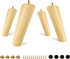 FoDau770 Rubber Wood Furniture Legs 6 Inches, Slant Tapered Wood Feet Mid Century