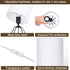 Set 2 Small Table Lamp of Black, Bedside Lamps with Metal Cage & Linen Lampshade, Cute Desk Lamps for Nightstand
