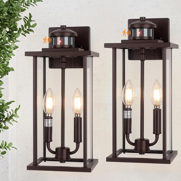 Motion Sensor Outdoor Wall Lights, 16" Waterproof Large Exterior Sconce, Compatible with