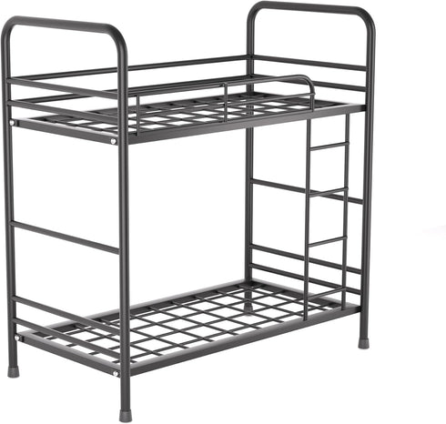CRXCRY 2 Desktop Shelf Organizer, Tier k Organizer Storage Rack and Frees Up The Space of The Desk, Small Metal
