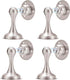 Magnetic Door Stop 4 Pack, Brushed Nickel No Drilling Needed, Soft-Catch Magnetic Door Holder for Home