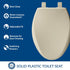 Mayfair Aurora Slow Close Toilet Seat, Easy Clean Hinges and Adjustable Perfect Fit Plastic Seat, Made in USA