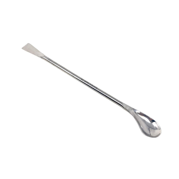 Stainless Steel Double Ended Square & Lab Spoon Sampler, Lab Spatula 7 Length (Right Angled)