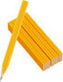 25 Pack Carpenter Pencils with Ruler - Flat Yellow Octagonal Woodworking Pencils for Construction, Marking, Framing