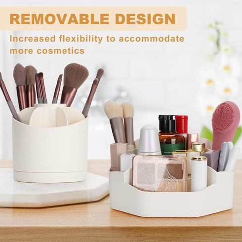 Pencil Pen Holder for Desk, 13 Compartments, 360 Degree Rotating Detachable Organizer for Office, School, Home