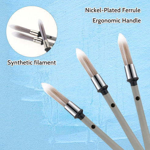 3 Pcs Small Paint Brushes for Painting Walls - 0.37 Inch Trim Edge Painting Tool for Baseboards and Touch Up