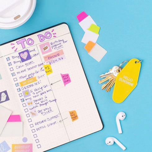 Avery Mini Ultra Tabs, 1" x 1.5", 2-Side Writable, Assorted Neon Colors, 80 Repositionable Tabs