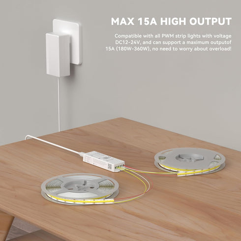 5-in-1 Dimmable Home/Siri,DC12-24V PAUTIX WiFi LED Controller for Monochrome CCT RGB RGBW RGBCCT LED Strip Lights
