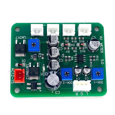 Cywhrvzsf 2PCS 35mm VU Meter Stereo Audio Level Indicator Audio Meter Backlight Adjustable + Audio Level Amplifier
