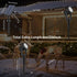 6000K IP65 2-in-1 9.8ft T-SUNUS Christmas Solar Spot Lights Outdoor White Waterproof Landscape Spotlights, Cable