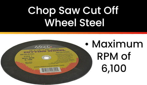 Hot Max 26247 10-Inch x 1/8-Inch x 5/8-Inch Steel Chop Saw Cut Off Wheel