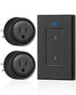 Black Remote Control Outlet Plug, WILAWELS Wireless Light Switch, On Off Remote