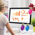 Whaline 24Pcs Christmas Sticky Note, 12 Designs Colorful Xmas Bulb Shape Self-Stick Notepads for Work Study