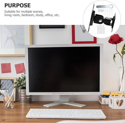 NUOBESTY 360-degree 14-27 Inch Universal Rotatable Monitor Mount Stand Metal Shaft for LCD Screens, Wall Mount Bracket