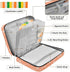 Wfrish Handle,1.25 Inch 3 500 6 Light Salmon Glitter Sparkling Zipper Binder Bag with Ring O-Ring Sheet Capacity Tab
