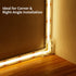 PAUTIX 8mm COB Connector 8pcs L-shaped/Corner, 2pcs Transparent Gapless Connectors for 2-Pin COB LED Strip Lights, Not