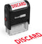 ExcelMark Discard Self Inking Rubber Stamp with Red Ink (A1539)