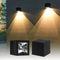 Solar Wall Lights Outdoor Waterproof Solar Fence Light LED Downlights with Warm