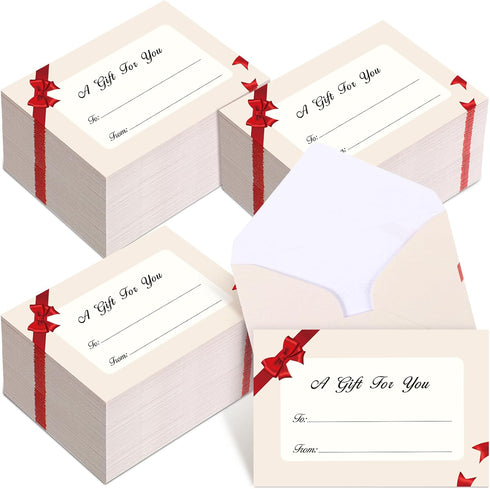 Gueevin 600 Pcs Mini Gift Card Envelopes, Holiday Gift Card Sleeves for Note Mailing, 3.69 x 2.69 in (Red)