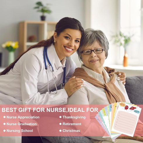 Jetec 24 Pads Nurse Notepads 3 x 4 Inch, Funny Nursing Appreciation Notepads, Medical Themed Self Adhesive Memo Pad