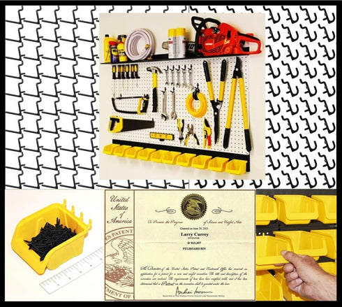 WallPeg 206 pc. Pegboard Hooks & Bins Storage Organization Kit for 1/4" Hole Pegboard
