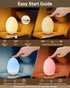 7 Dimming, Egg Baby Night Light for Nursery & Breastfeeding Portable Touch Light with RGB Colors, Stepless