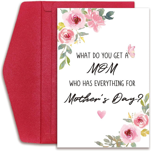 RollupJoy Funny Mothers day Card for Grandma, Pregnancy Announcement Card for Mom from