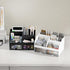 Desk Organizer with 6 Compartments and 2 Drawers, Plastic Makeup Organizer, Pen Holder for School, Home, Office Supplies