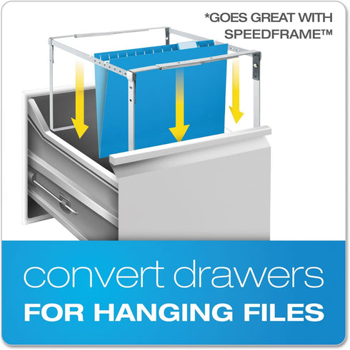 Pendaflex Extra Capacity Hanging File Folders, Legal Size, 2" Expansion, Red, 1/5 Cut, 25/BX (4153x2 RED)
