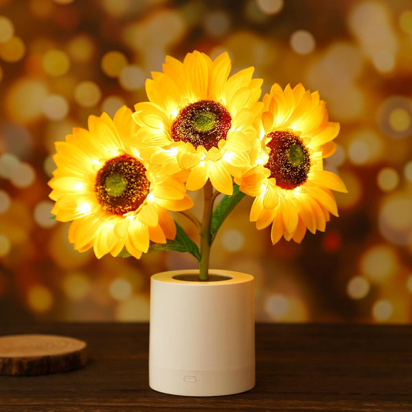 WSYEAR Sunflower Gifts for Women-Sunflowers Flower Lamp Night Light for Bedroom Decor,Valentines