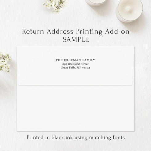 5.5x4.25 Personalized Greenery Funeral Thank You Cards with Envelopes, Flat Sympathy Memorial Cards