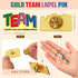 Dunzoom 40 Sets Team Pens Gifts Bulk Employee Appreciation Gift Gold Lapel Pin Inspirational Ballpoint Pen Thank You