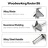 1/2" R18 Seamless HUHAO Shank Woodworking Router Bit, Arc Bending Integrated Milling Cutter Router Bit, Carbide Tip V
