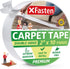 XFasten Carpet Tape for Hardwood Floors - 2”x10yds No Residue Heavy Duty Double Sided Rug Tape