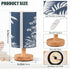 ALAZA Bedside Table Lamp for Bedroom Tropical Palm Tree Nightstand LED Light Lamps with USB Port Linen Fabric Shade
