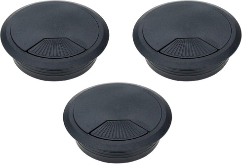 Desk Grommet Wire Organizer for Office Cord Management, 80mm/3.15" Mounting Dia, Pack of 3