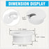 1-3/8" White Desk Grommet, JTemgle Plastic Cable Hole Cover for Computer Table Cord Wire Organizer (2 Pieces)