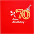 iGifts And Cards Happy 70th Red Birthday Party Box 3D Pop Up Greeting Card – Seventy, Balloons, Unique Celebration